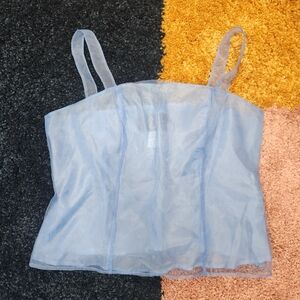 Milano Couture Vintage 90s Ethereal Fairycore Blue Tank Top